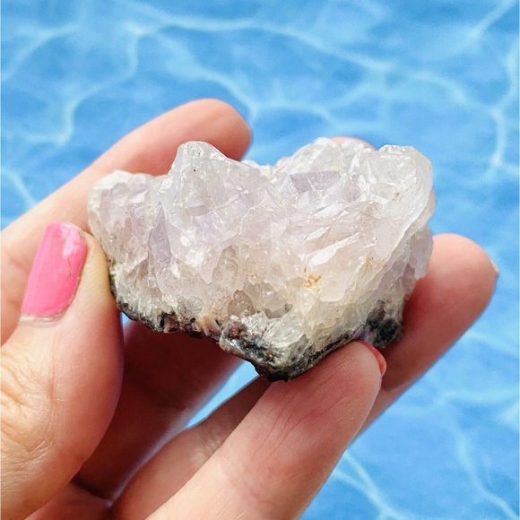 Raw Light Purple Amethyst Crystals on Dark Purple Matrix 2”x1.4” - Picture 6 of 7